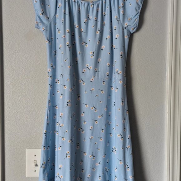 Blue Floral Dress - Picture 2 of 5